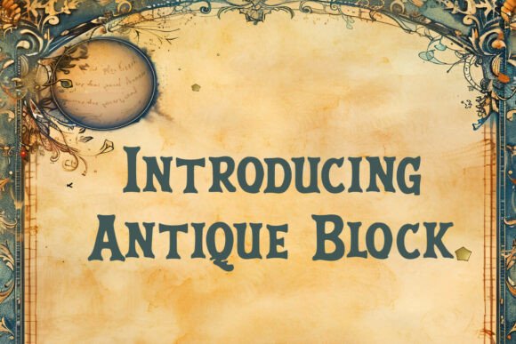 Antique Block Print Font
