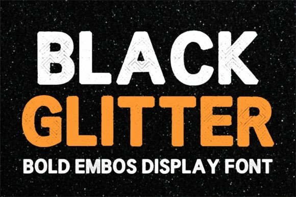 Black Glitter Font for Bold Branding