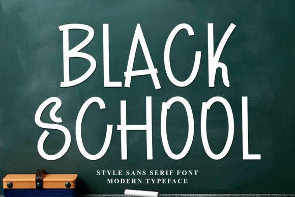 Black School Font for Web Design