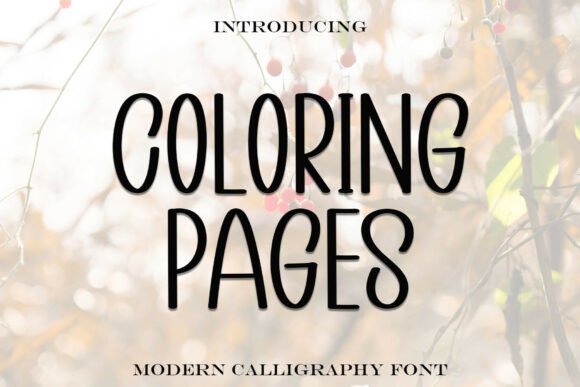 Coloring Pages Font for Creative Projects