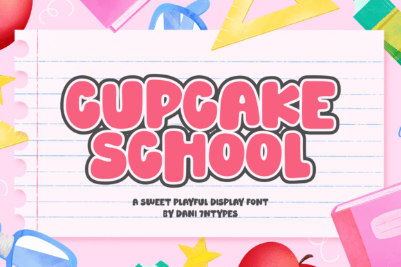 Cupcake School Font for Creative Brands