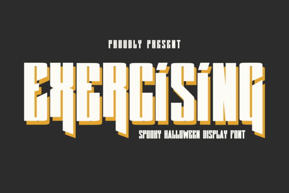 Exercising Font: Bold Halloween Design