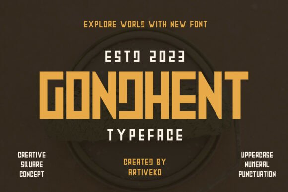 Gondhent: A Bold Display Font for Creative Projects