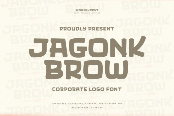 Jagonk Brow Font for Creative Projects