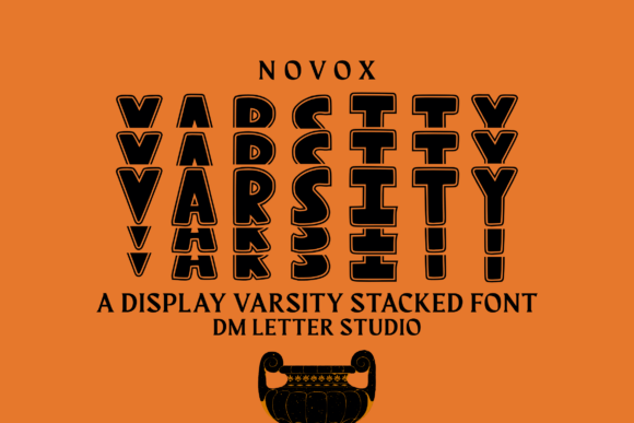Novox Varsity Stacked Font