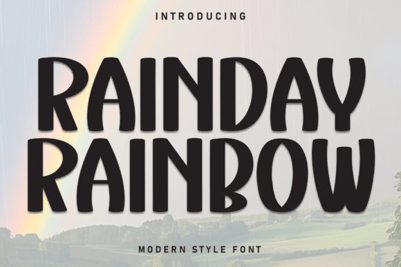 Rainday Rainbow Font for Creative Projects